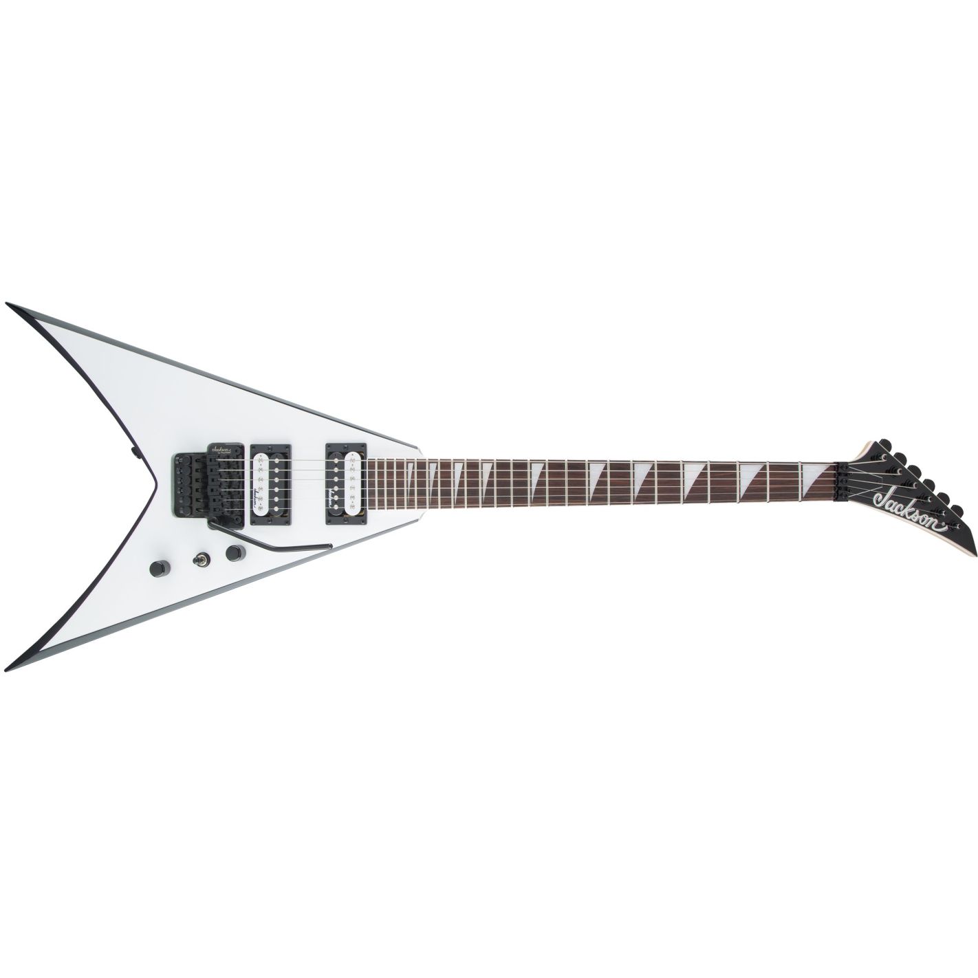 JACKSON JS32 KING V WHITE-BLACK BEVELS