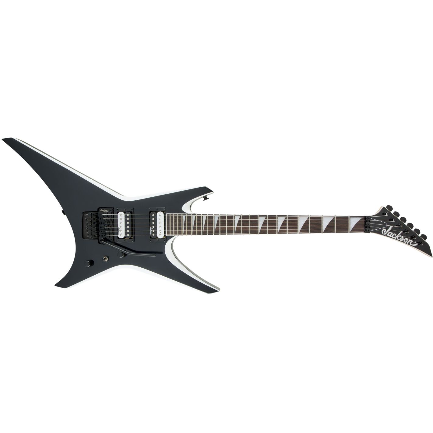 JACKSON JS32 WARRIOR BLACK-WHITE BEVELS