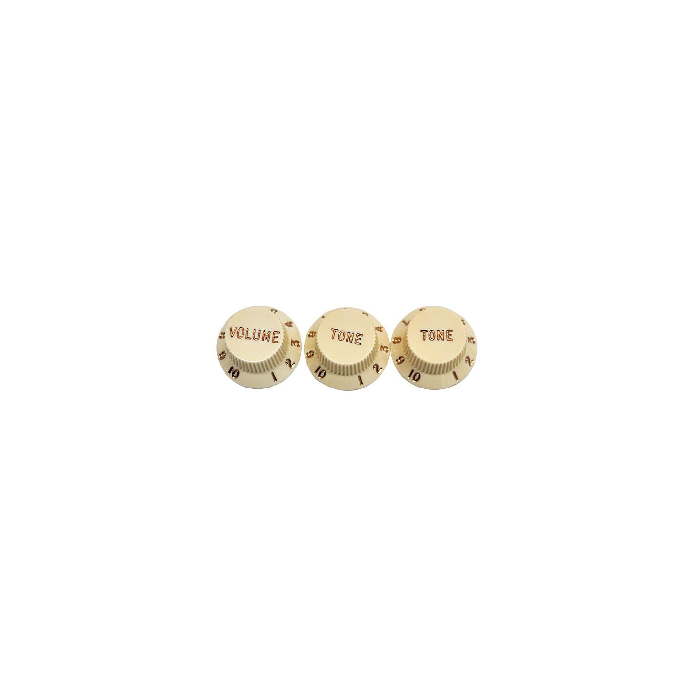 FENDER STRAT KNOBS AGED WHITE 1V 2T