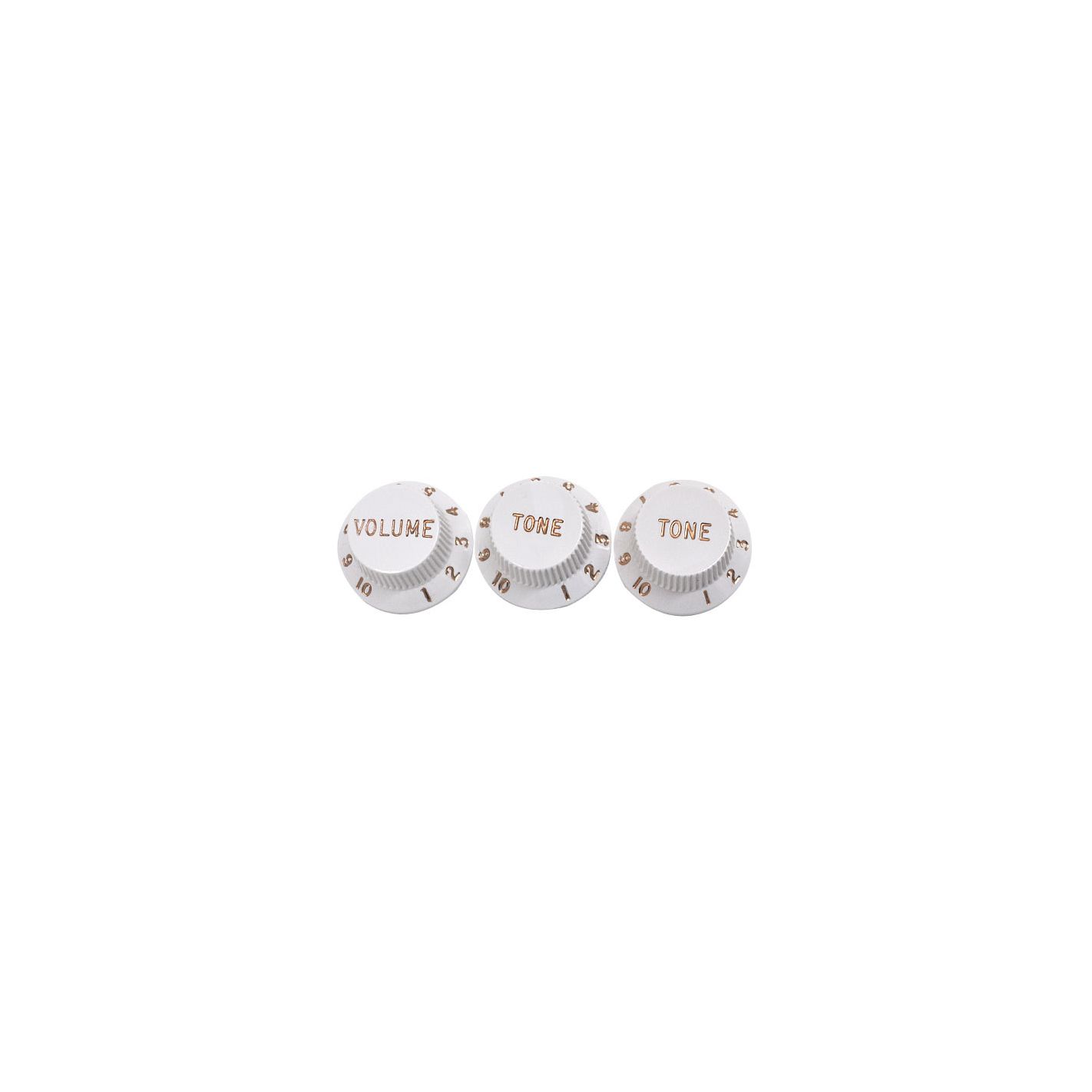 FENDER STRAT KNOBS WHITE 1V 2T