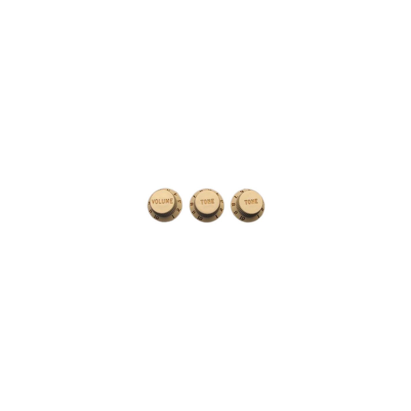 FENDER STRAT KNOBS PARCHMENT 1V 2T