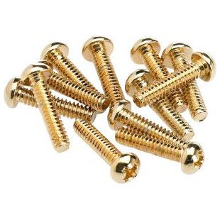 FENDER PICKUP AND SELECTOR SWITCH MOUNTING SCREWS GOLD
