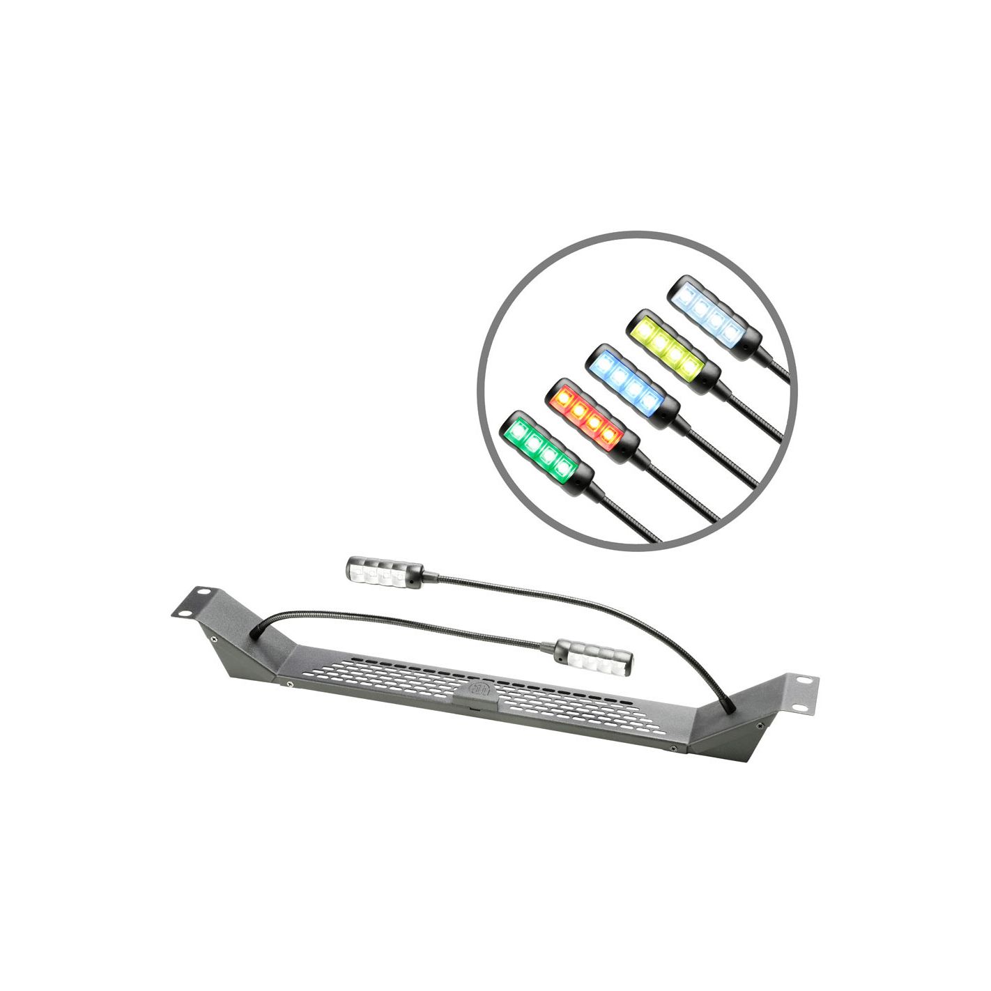 ASP DUAL GOOSENECK RGB AND WHITE COB LED RACK LIGHT
