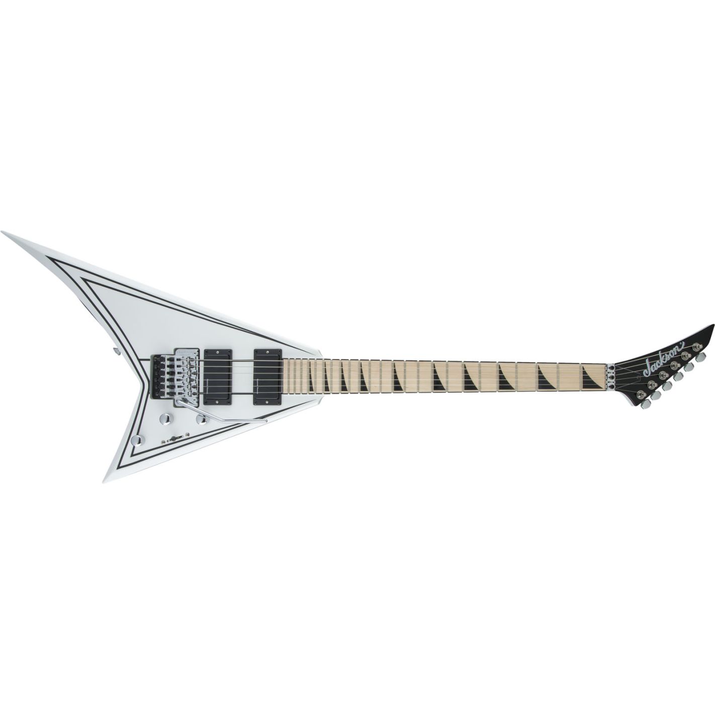 JACKSON RRX24M RHOADS WHITE wBLACK PINSTRIPE