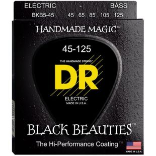 DR STRINGS BLACK BEAUTIES BASS BKB5-45