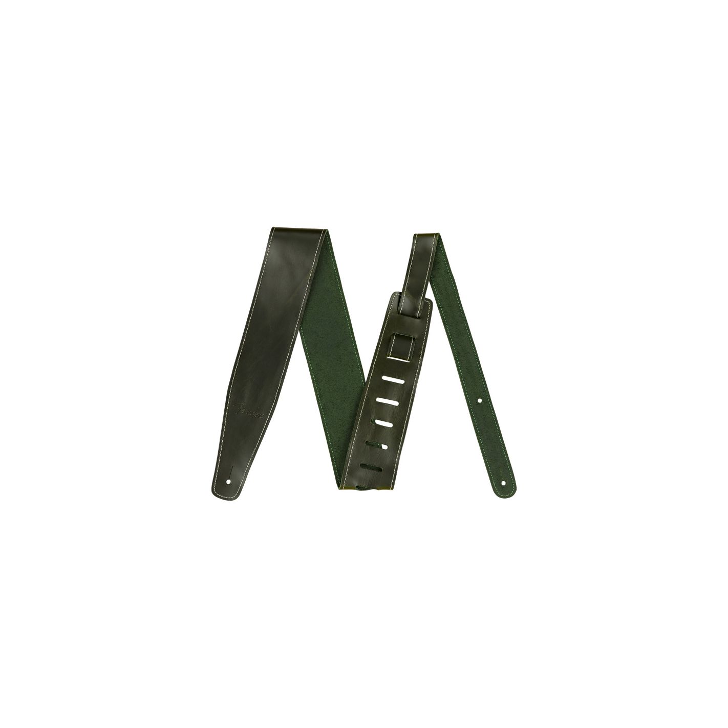 FENDER BROKEN-IN LEATHER STRAP GREEN 2.5
