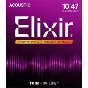 ELIXIR NANOWEB PHOSPHOR 12-STRING LIGHT 16152