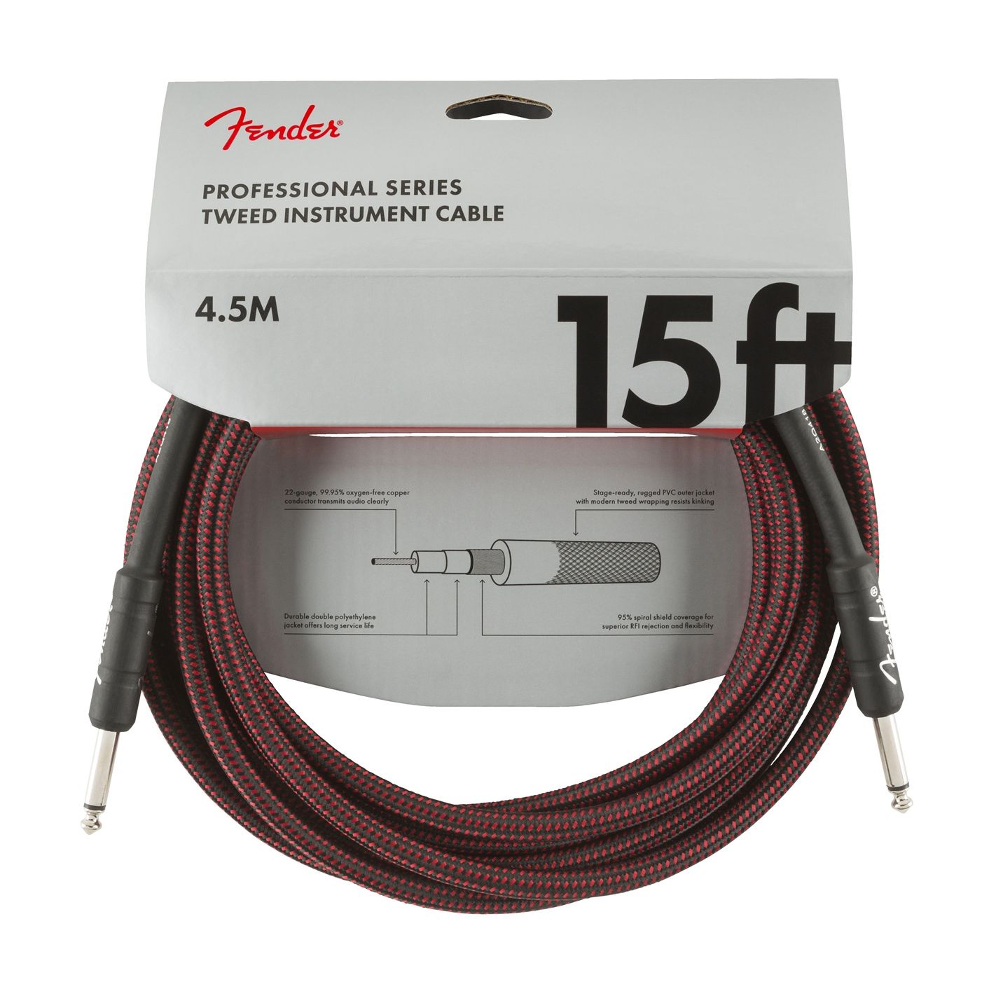 FENDER PROFESSIONAL RECTO 4.5M RED TWEED