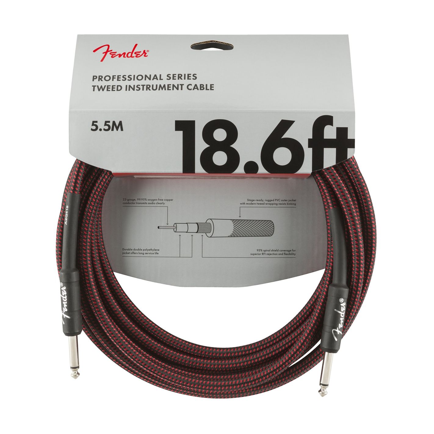 FENDER PROFESSIONAL RECTO 5.5M RED TWEED