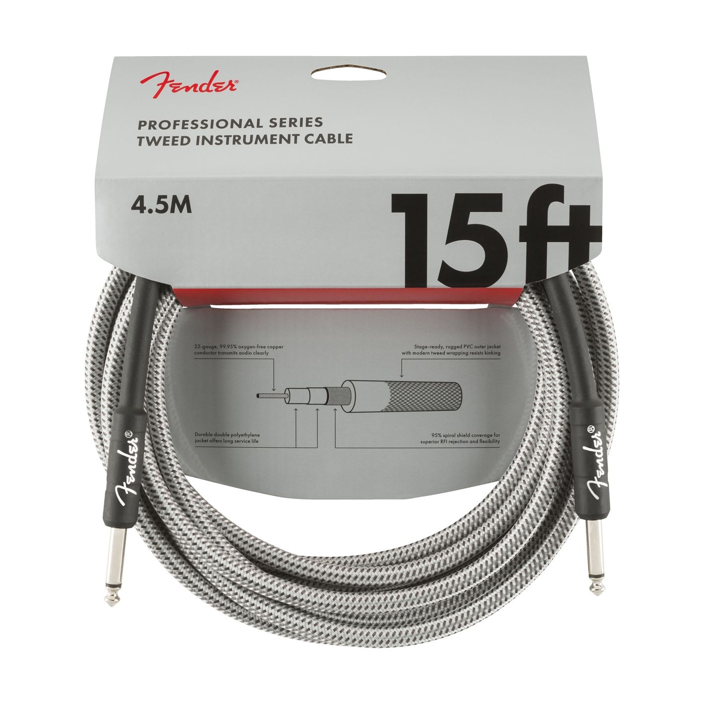 FENDER PROFESSIONAL RECTO 4.5M WHITE TWEED