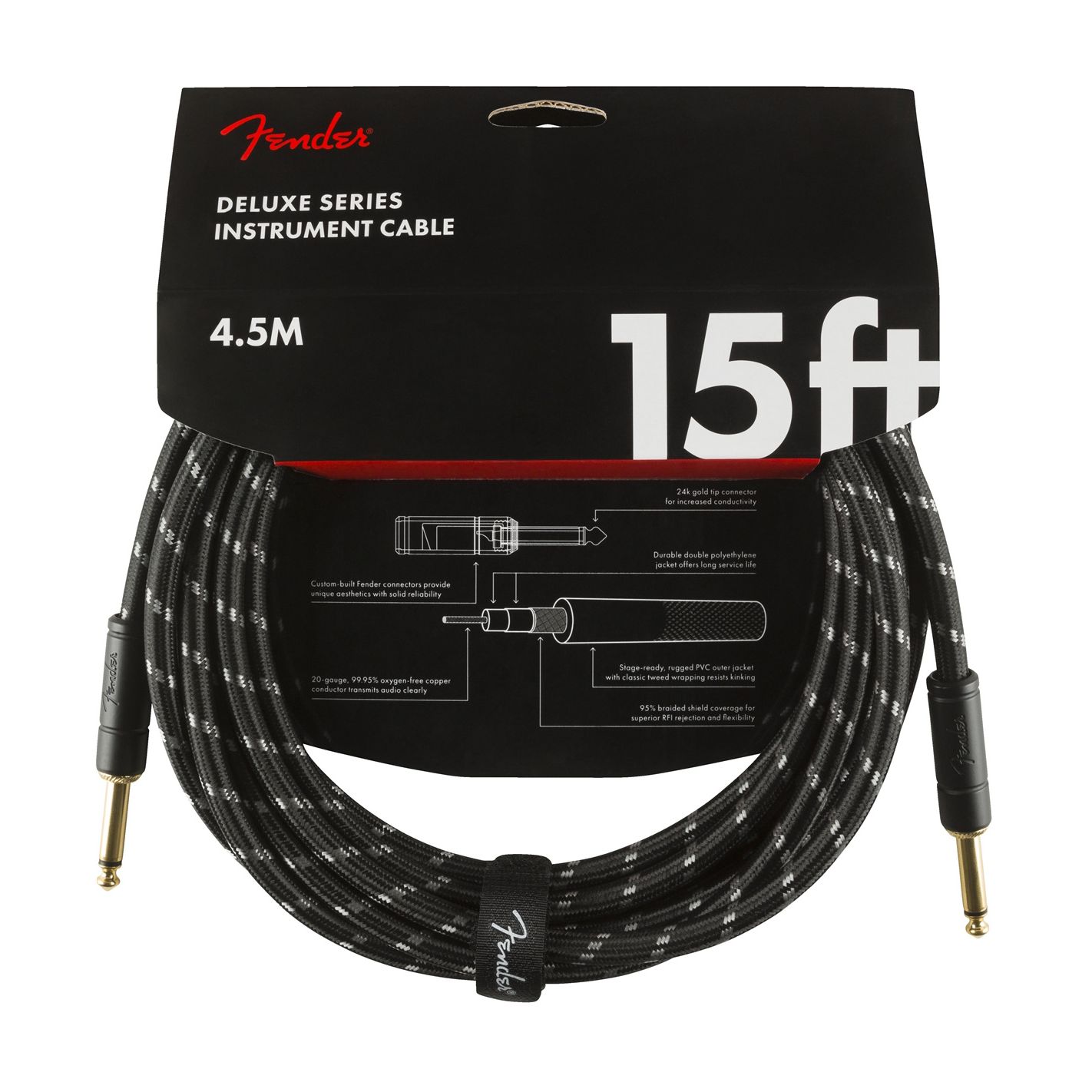 FENDER DELUXE RECTO 4.5M BLACK TWEED