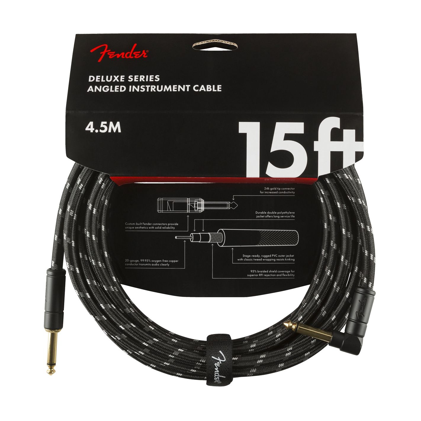 FENDER DELUXE CODO 4.5M BLACK TWEED