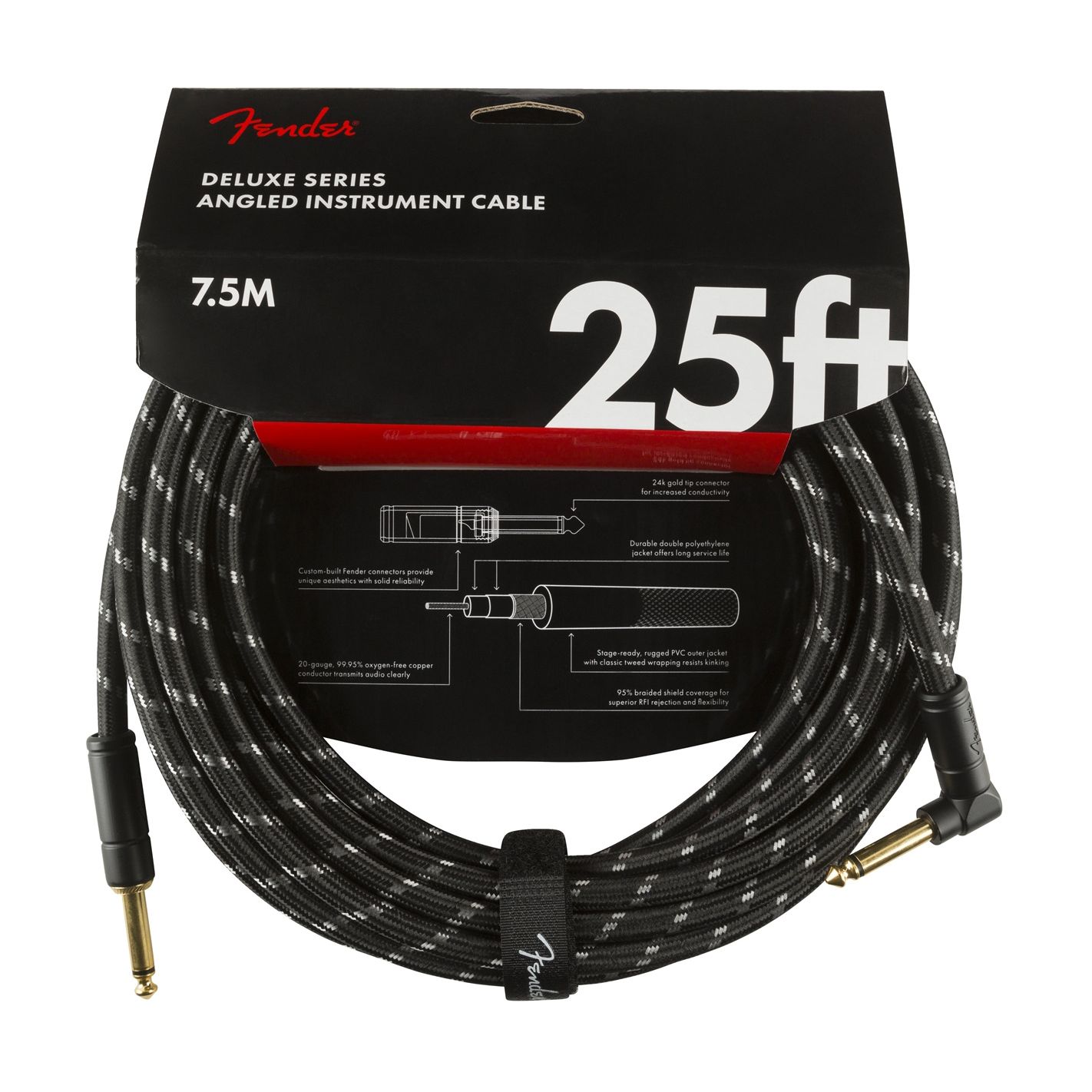 FENDER DELUXE CODO 7.5M BLACK TWEED