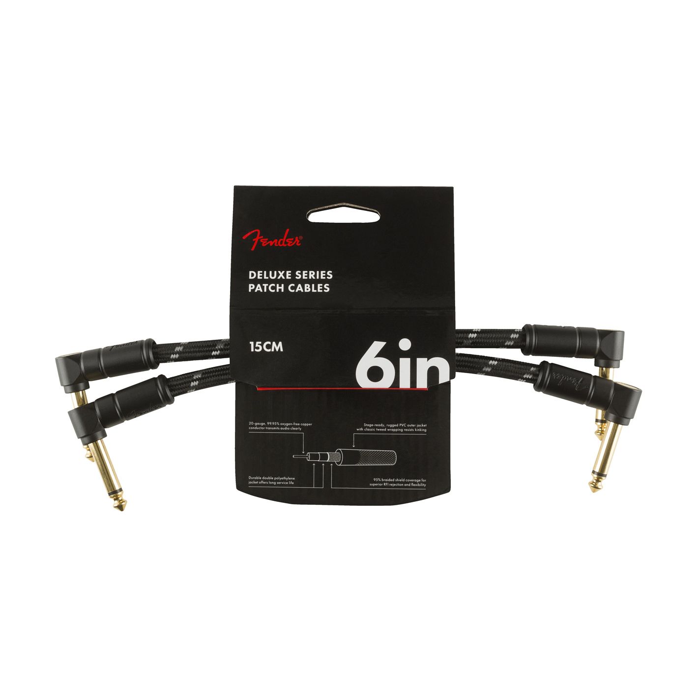 FENDER DELUXE PATCH 15CM BLACK TWEED 2-PACK