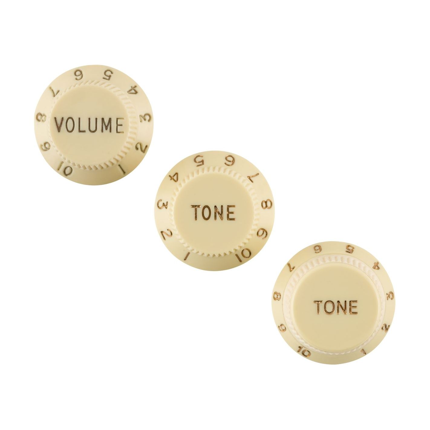 FENDER KNOBS LH STRAT SET AGED WHITE