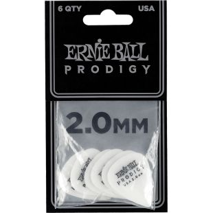 ERNIE BALL EB9202 PRODIGY PICKS 2.0 MM STD WH