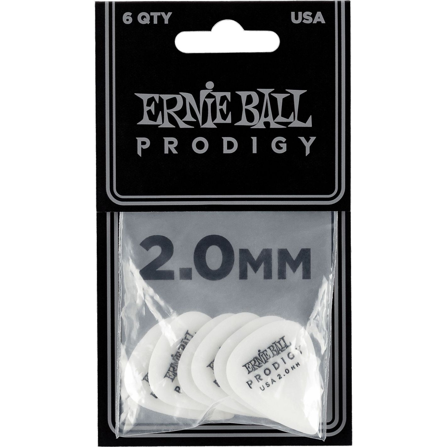ERNIE BALL EB9202 PRODIGY PICKS 2.0 MM STD WH