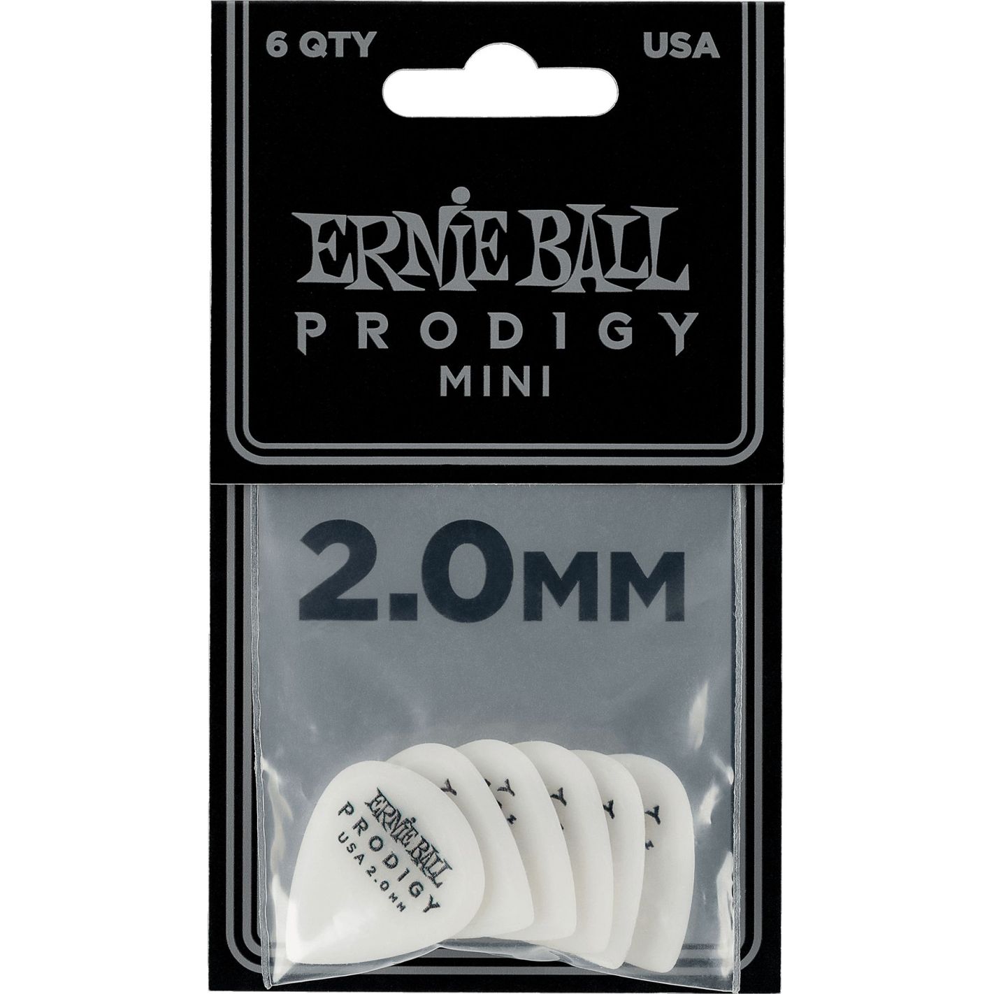 ERNIE BALL EB9203 PRODIGY PICKS 2.0 MM MINI WH