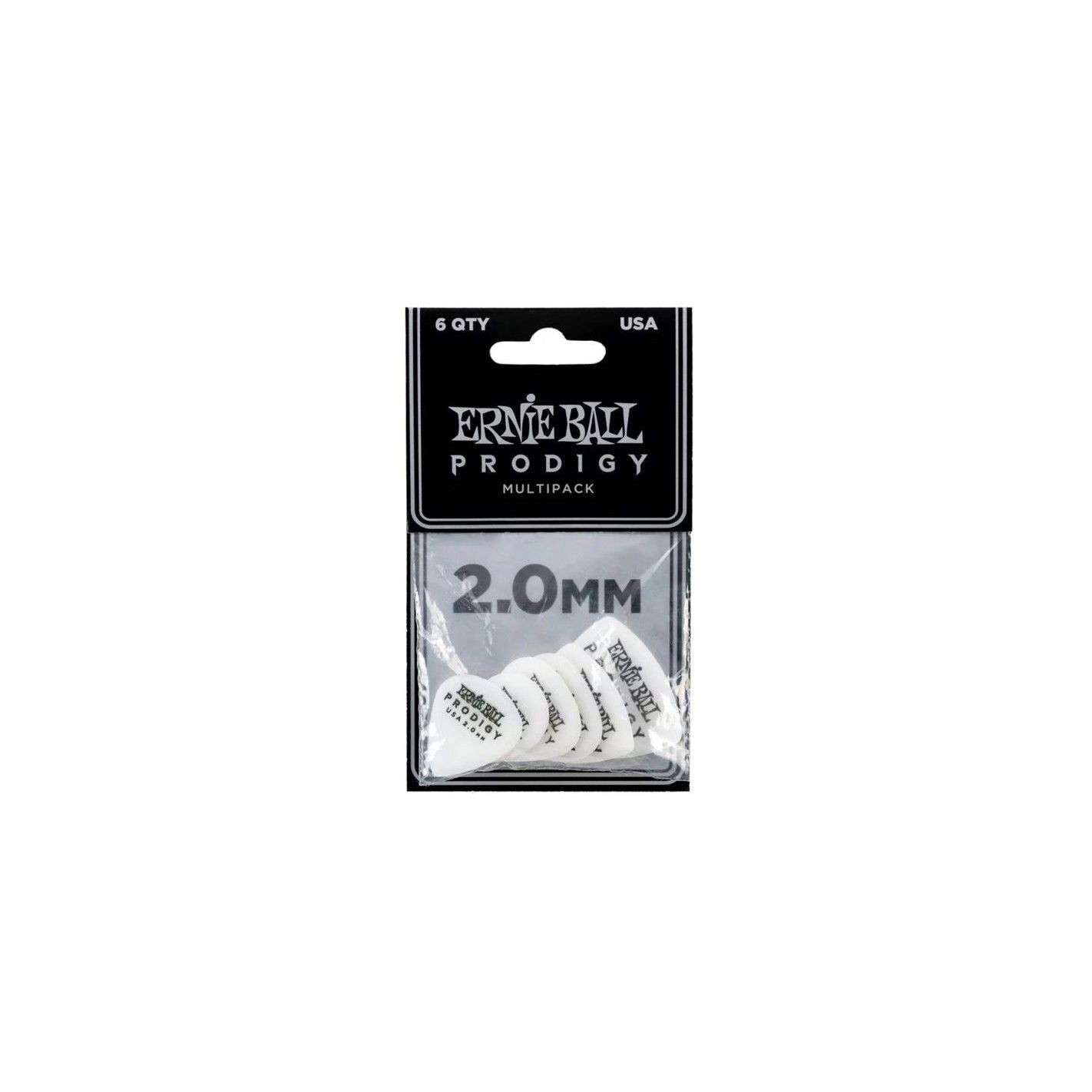 ERNIE BALL EB9343 PRODIGY PICKS 2.0 MM MULTIPACK WH