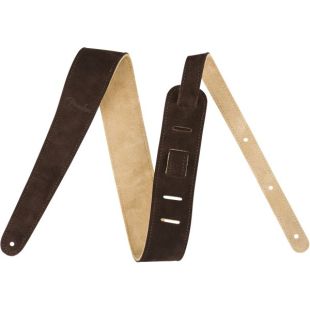 FENDER 2 SUEDE STRAP BROWN TAN REVERSIBLE