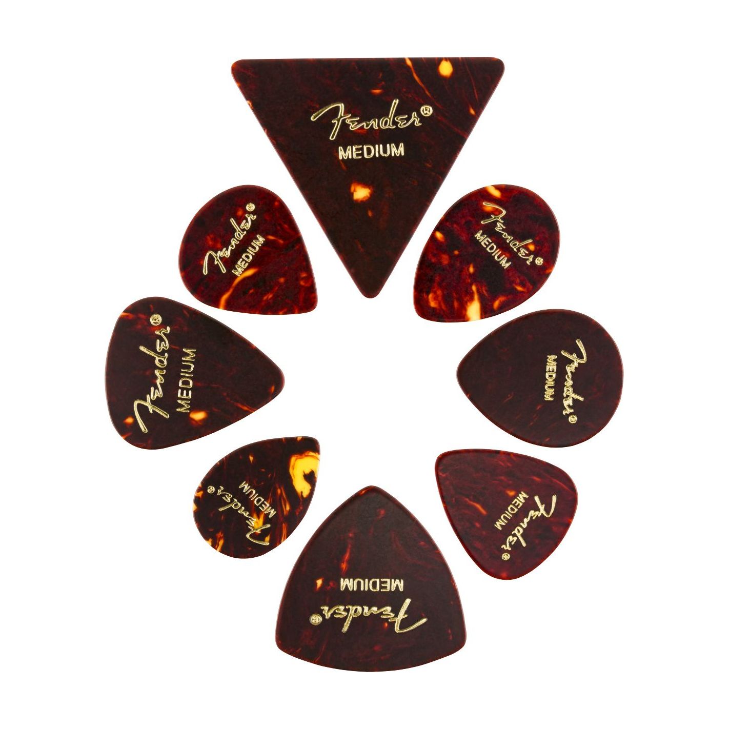 FENDER CELLULOID SHAPE MEDLEY MEDIUM 8-PACK