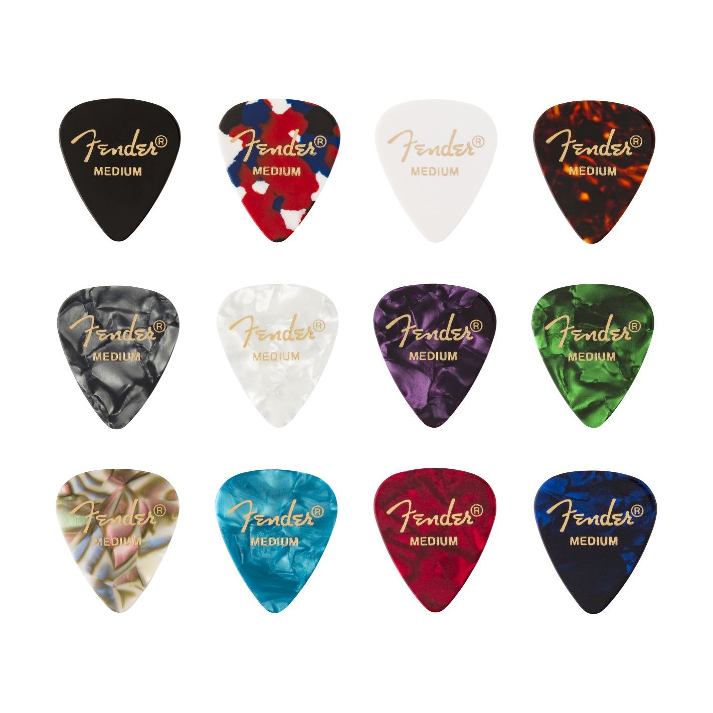 FENDER 351 CELLULOID MEDLEY 12 MEDIUM