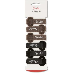FENDER CABLE TIES 7 BLACK AND BROWN