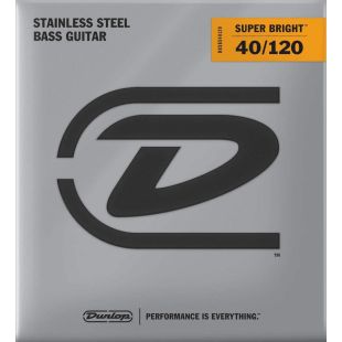JIM DUNLOP BASS 5 SUPER BRIGHT STAINLESS STEEL 40-120