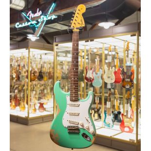 FENDER CUSTOM SHOP 1967 STRATOCASTER HEAVY RELIC AGED SEAFOAM GREEN
