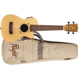 FLIGHT UKELELE CONCERT DUC-328CEQ DESIGNER ELECTROACUSTICO ABETO ZEBR