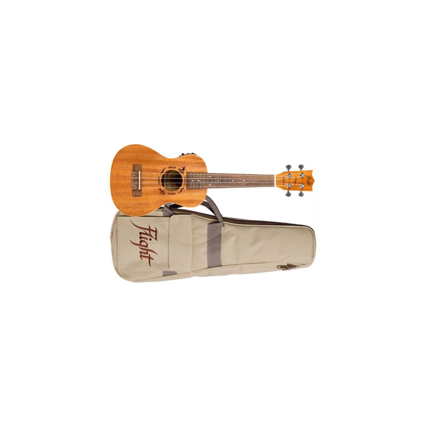 FLIGHT UKELELE CONCERT DUC-523CEQ DESIGNER ELECTROACUSTICO CAOBA