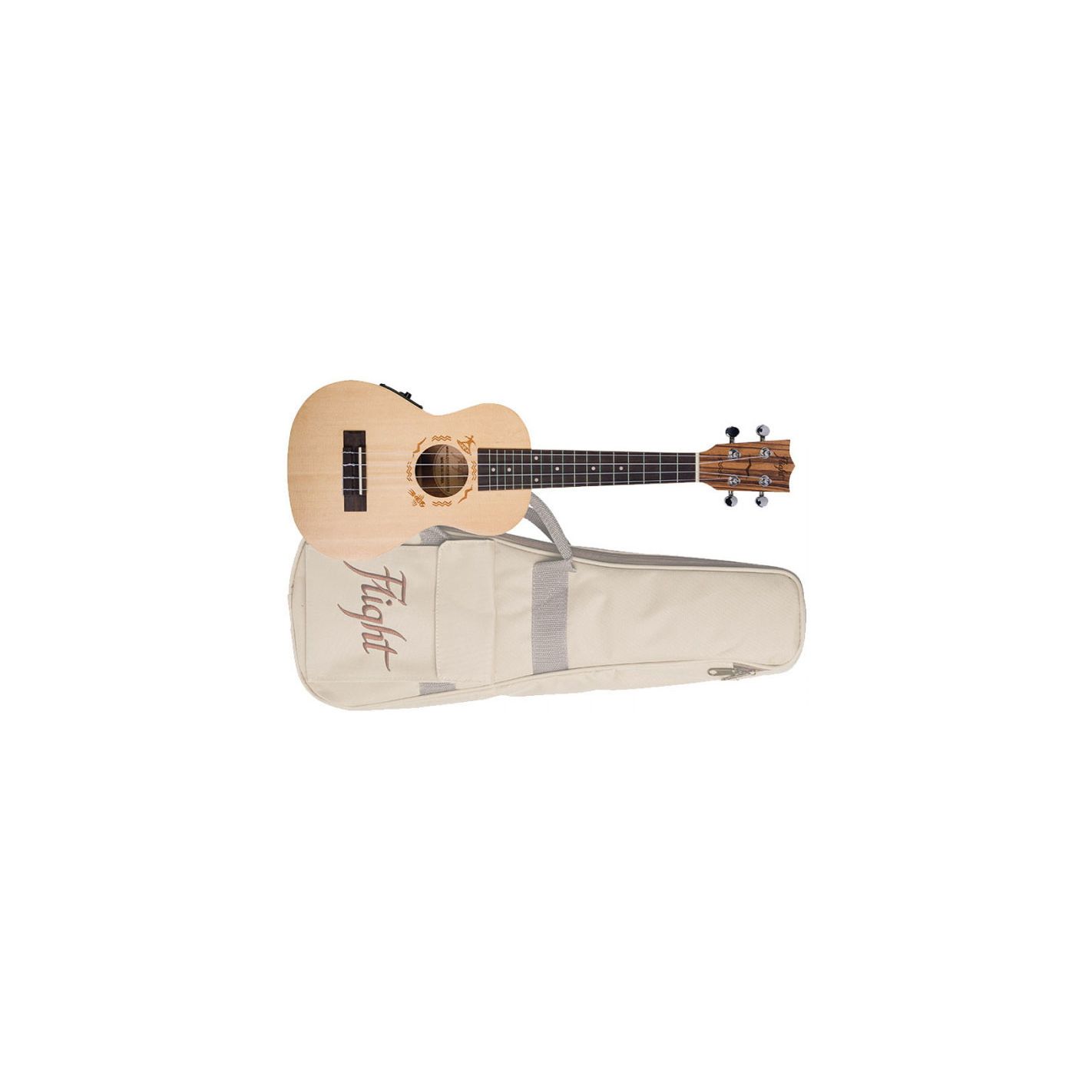 FLIGHT UKELELE CONCERT DUC-525EQ DESIGNER ELECTROACUSTICO ABETO ZEBR
