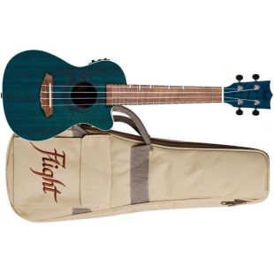 FLIGHT UKELELE CONCERT DUC-380CEQ GEMSTONE ELECTROACUSTICO TOPAZ