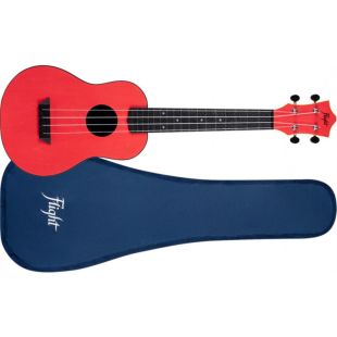 FLIGHT UKELELE CONCERT TUC-35RD TRAVEL ROJO