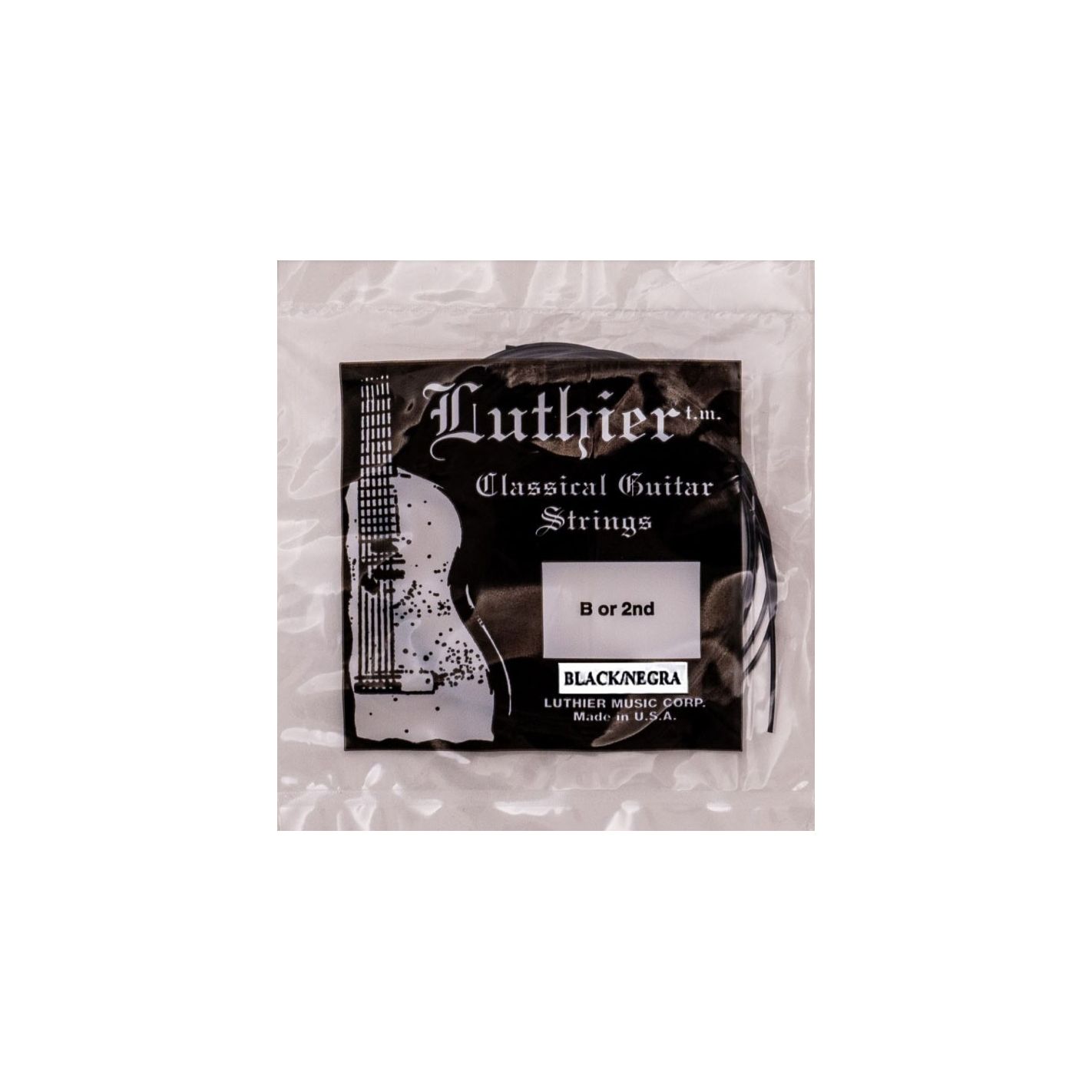 LUTHIER CUERDA 2ND NEGRA CLASICA LU-02BK