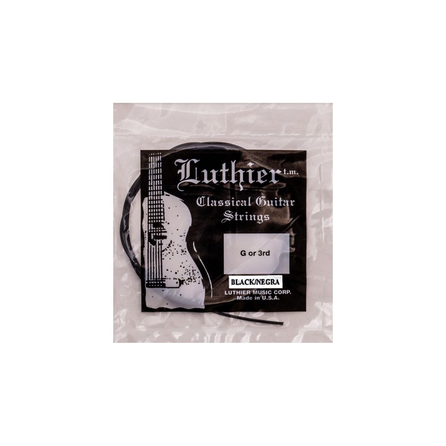 LUTHIER CUERDA 3RD NEGRA CLASICA LU-03BK