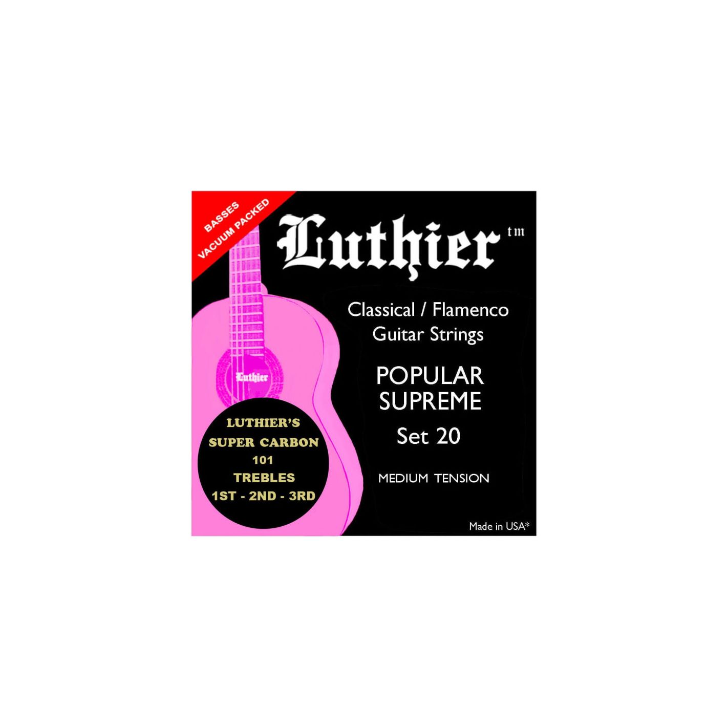 LUTHIER JUEGO CUERDAS 20 SUPER CARBON GUITARRA CLASICA LU-20SC
