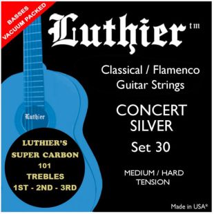 LUTHIER JUEGO CUERDAS 30 SUPER CARBON GUITARRA CLASICA LU-30SC