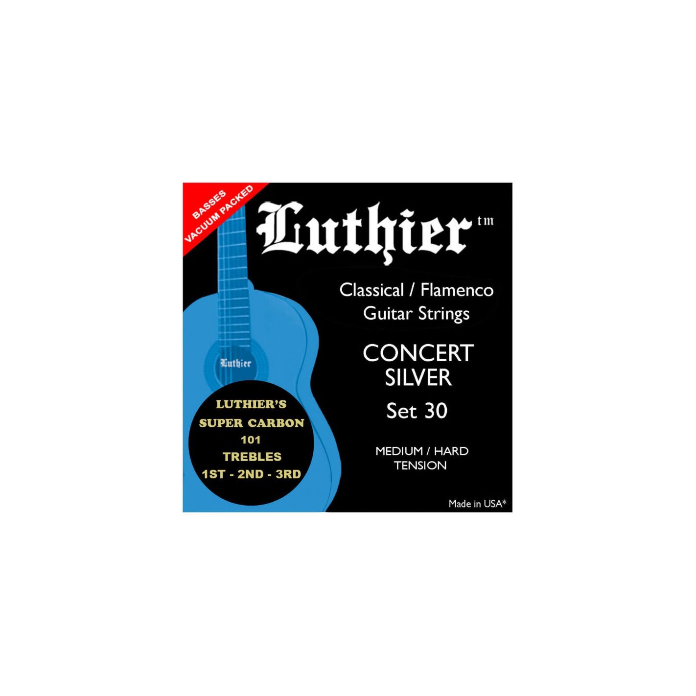 LUTHIER JUEGO CUERDAS 30 SUPER CARBON GUITARRA CLASICA LU-30SC