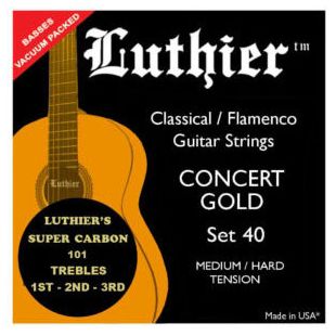 LUTHIER JUEGO CUERDAS 40 SUPER CARBON CLASICA LU-40SC