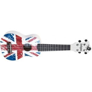 OCTOPUS UKELELE SOPRANO UK-205UJW UNION JACK BLANCA