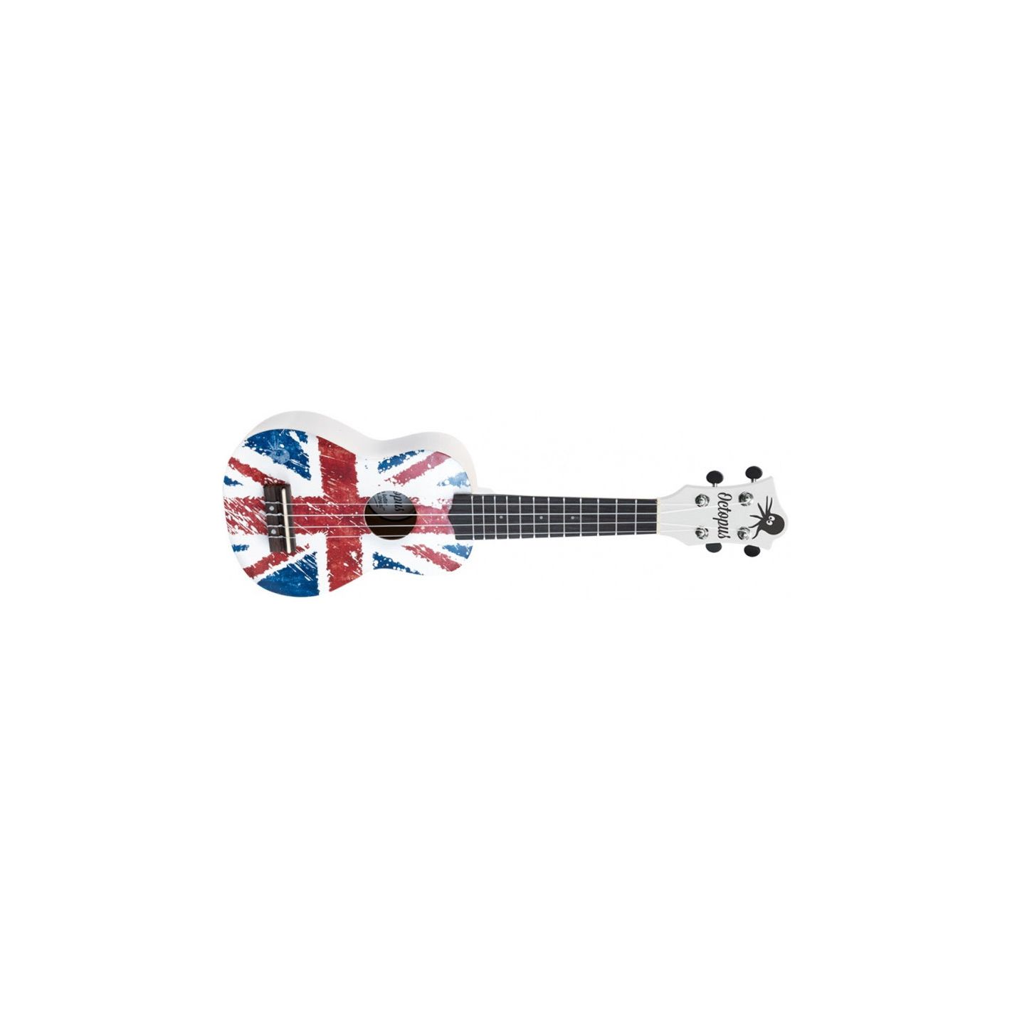 OCTOPUS UKELELE SOPRANO UK-205UJW UNION JACK BLANCA