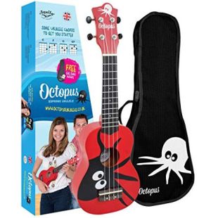 OCTOPUS UKELELE SOPRANO UK-205KAR KANE ROJO