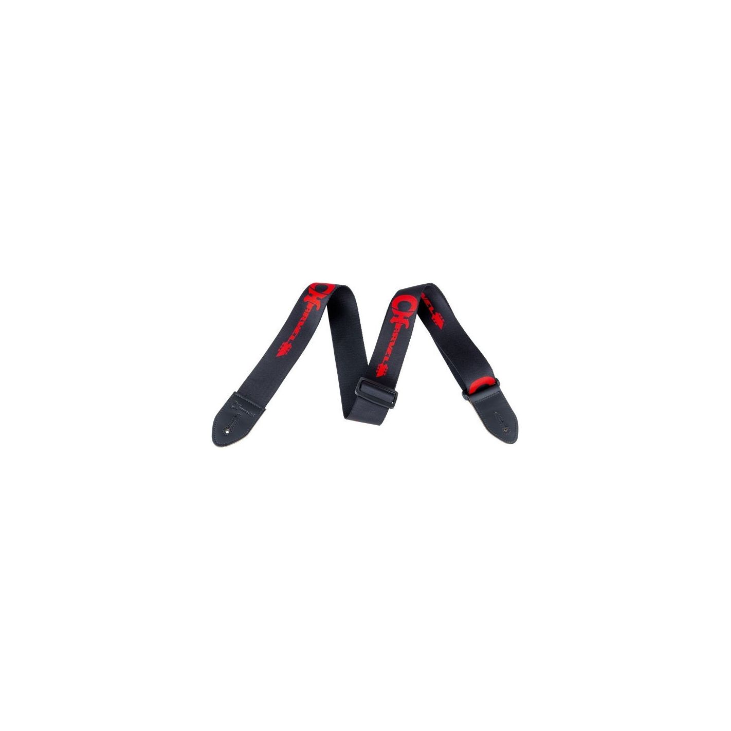 CHARVEL STRAP CHARVEL LOGO BLK RED