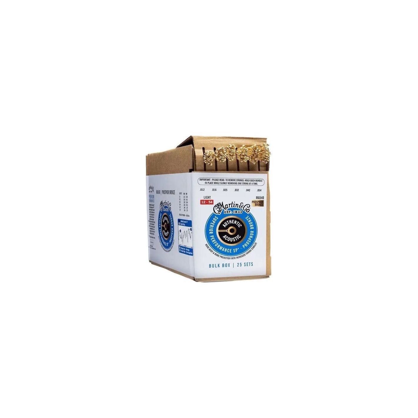 MARTIN ACCESSORIES MA540 SP LIGHT - BULK 25 SETS
