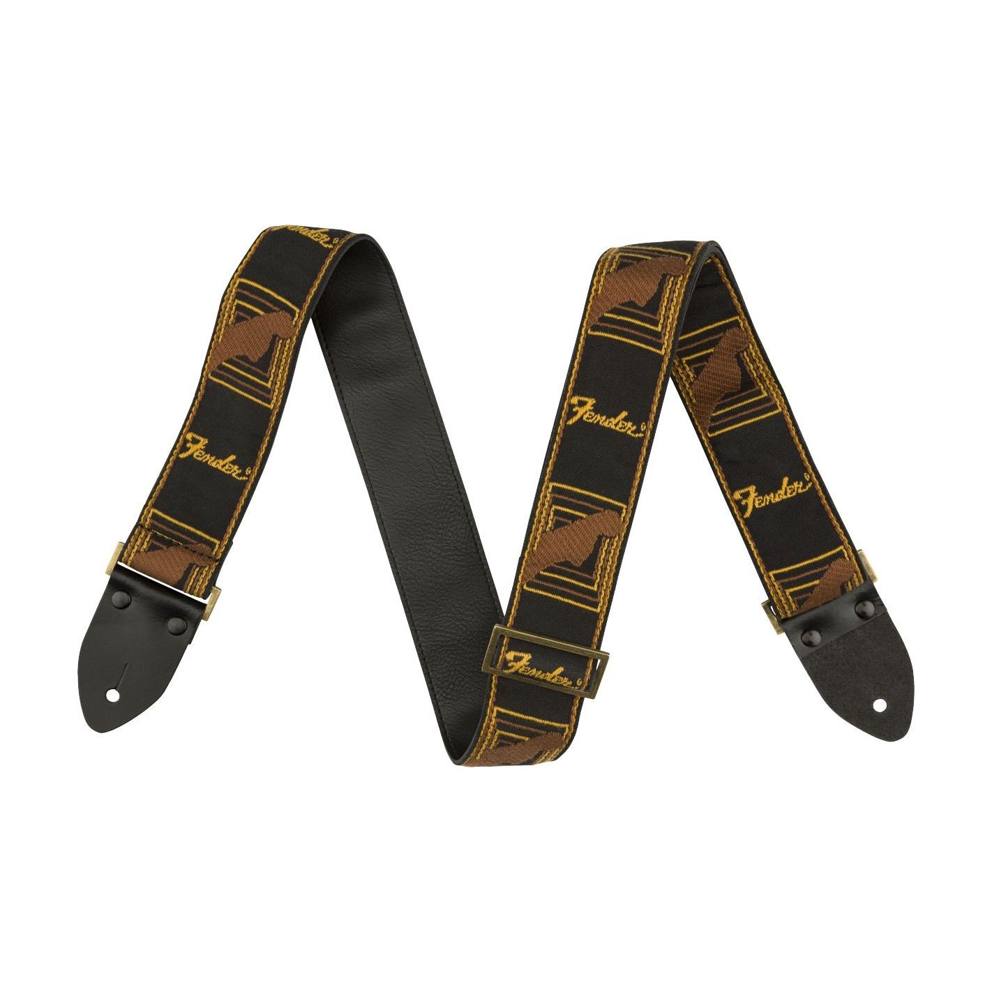 FENDER BLK YLW BRN LEGACY MONO STRAP