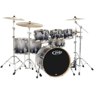 PDP SHELLSET CONCEPT MAPLE 7-PIECE KIT SILVER BLACK SPARKLE