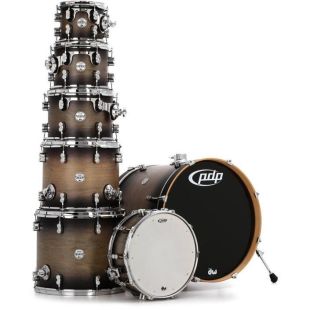 PDP SHELLSET CONCEPT MAPLE 7-PIECE KIT SATIN CHARCOAL BURST