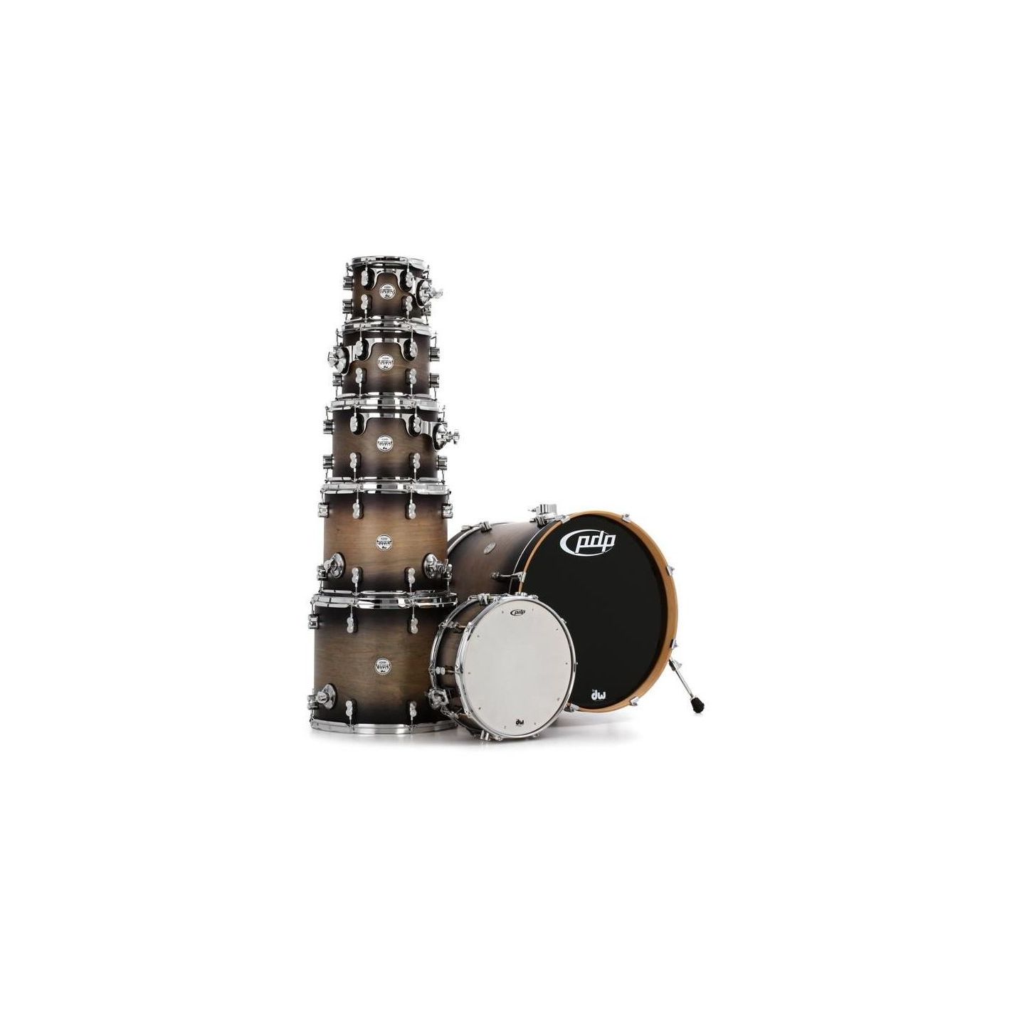 PDP SHELLSET CONCEPT MAPLE 7-PIECE KIT SATIN CHARCOAL BURST