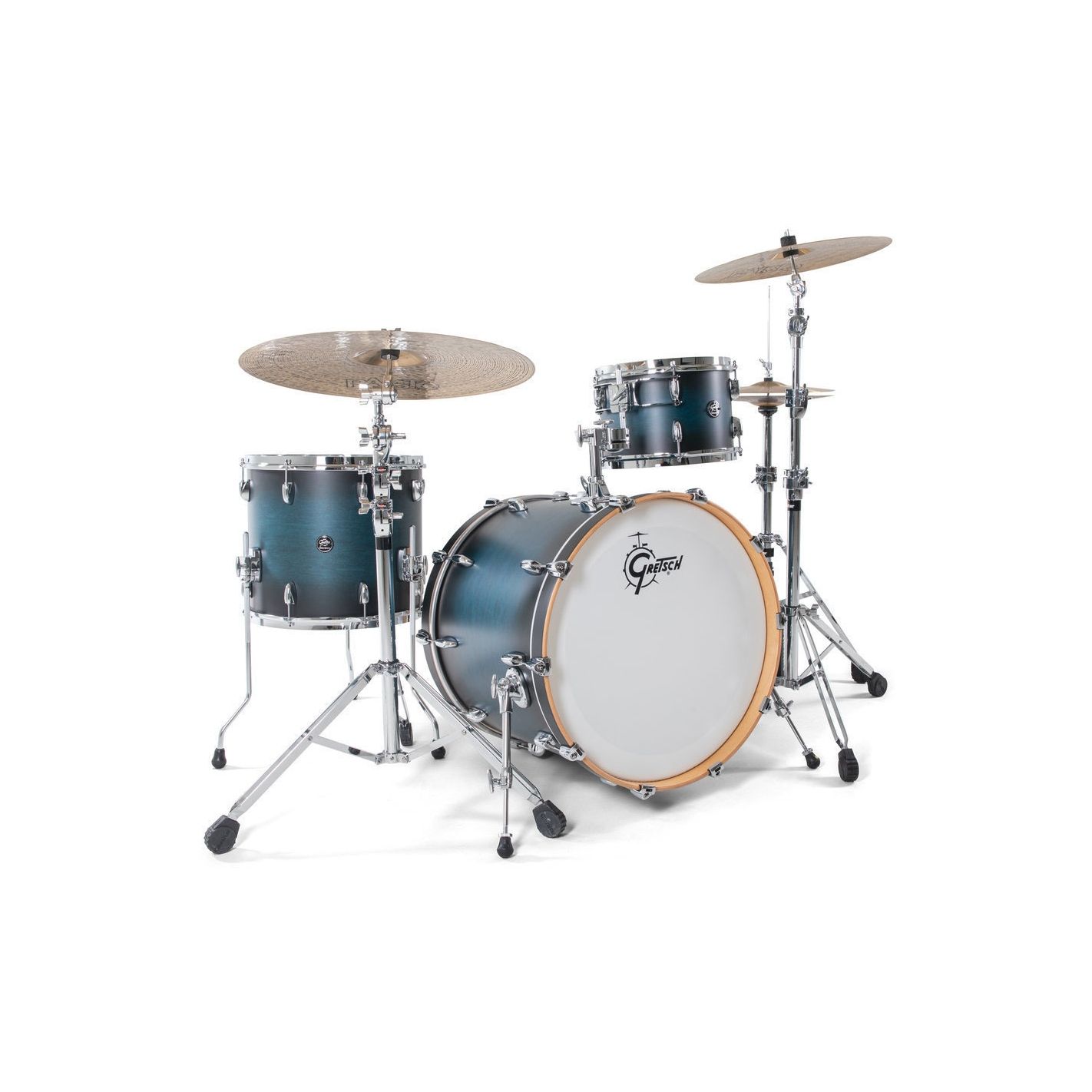 GRETSCH DRUMS SET DE CASCOS RENOWN MAPLE RN2-E823 SATIN ANTIQUE BLUE BURST